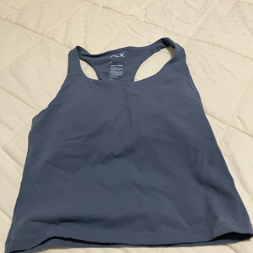 FLX Blue Racerback Workout Tank Top